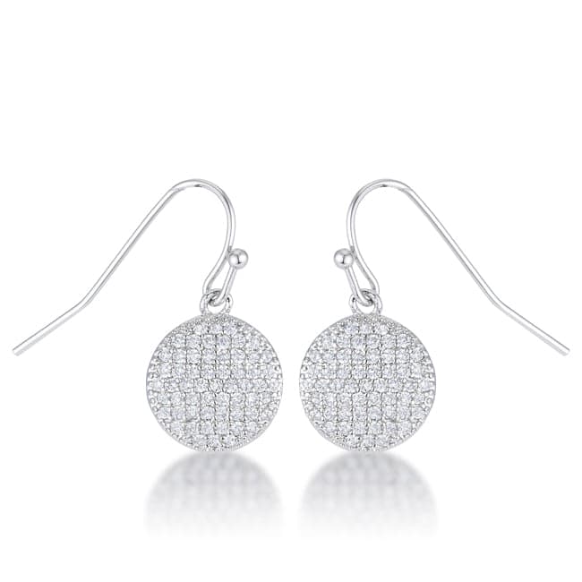 .6 Ct Elegant CZ Disk Earrings