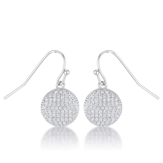 .6 Ct Elegant CZ Disk Earrings